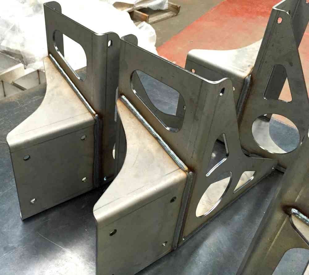 pieces of metal welded components